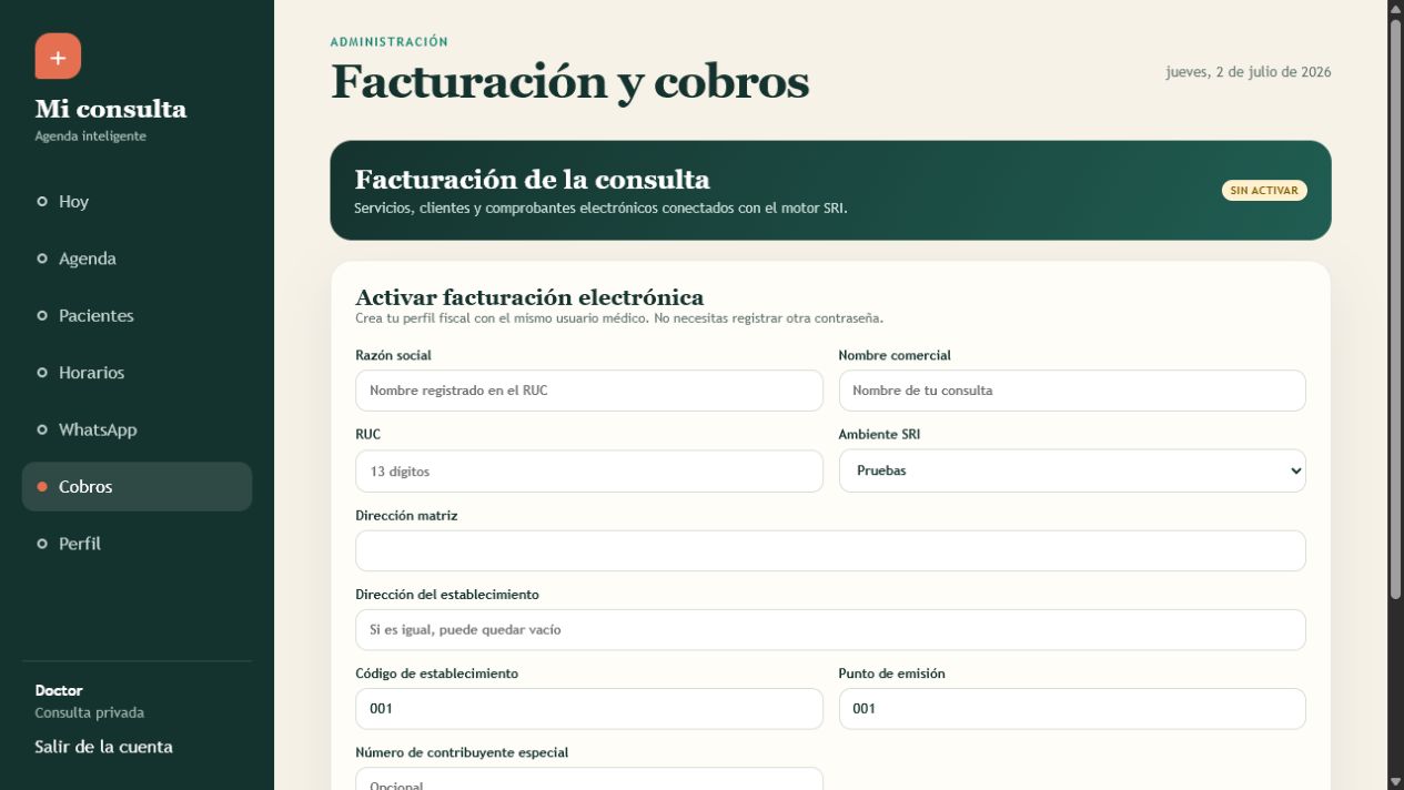 Modulo de facturacion electronica y servicios